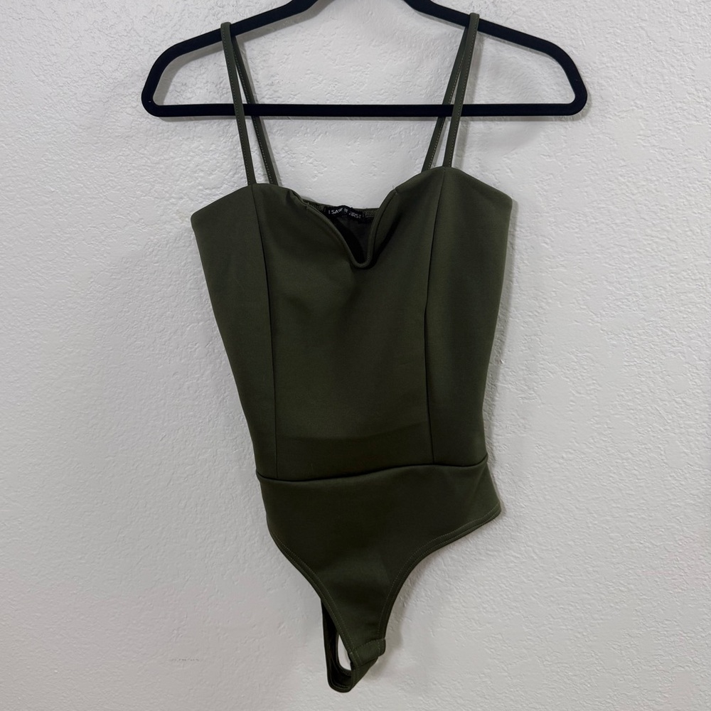NWT I Saw It First Olive Green One-Piece Bodysuit